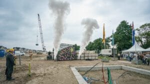 bouwplaats opening co2 jets en valdrop